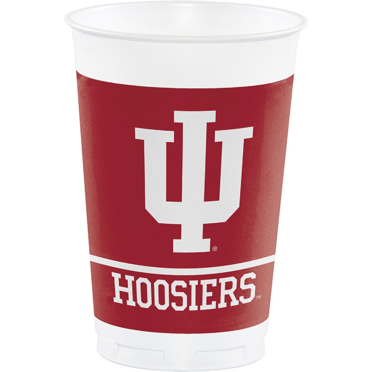 Party Central NCAA Indiana Hoosiers Disposable Drinking Party Tumbler Cups - 20 oz. - Club Pack of 96